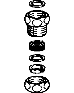 Hansa accumulator connection nipple 59912043