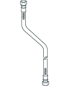 Hansa connection pressure hose 1000mm 59912246 L=1000, G3/4xG3/4