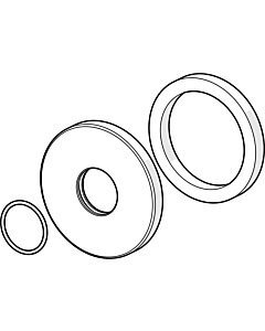Hansa Rosette komplett d: 75 mm chrom 59913246