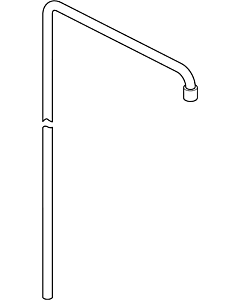 Hansa tige coulissante à eau d: 18 mm 59913473 chromé
