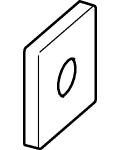 Hansa rosace 75 x 75 mm chromé 59913737
