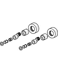 Hansa rosettes and S-connection set 59913824 with rosette, chrome