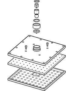 Hansa Kopfbrause komplett 200 x 200 mm 59913873 200 x 200 mm chr