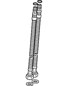 Hansa Druckschlauch M8 x 1 - G3/8 430 mm 59913964 M8x1xG3/8, L=430