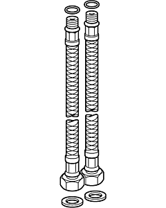Hansa Druckschlauch M10 x 1 - G3/8, 650 mm 59913992 M10x1,G3/8, L=650