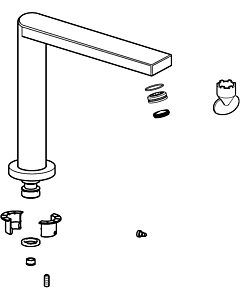 Hansa swivel spout complete 5711 Stela 59913999 chr