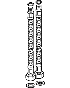 Hansa pressure hose M8 x 2000 - G3/8, 480 mm 59914008 M8x1, G3/8, L=480