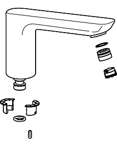 Hansa spout Ligna swiveling complete 59914023 chr