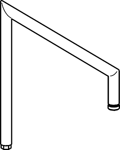 Hansa shower arm without overhead shower 59914045 59914045 chr