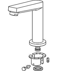Hansa spout washbasin Twist complete 59914201 130 mm chr