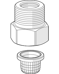 filtre à impuretés Hansa et embout de raccordement 59914226 G3/8xG3/8
