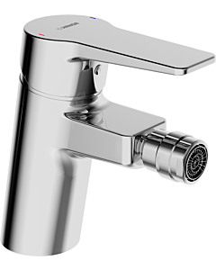 Hansa Bidetarmatur Hansatwist 09063283 verchromt, Vollhebel, mit Ablaufgarnitur