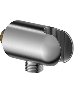 Hansa wall connection bend 290019-80 wall mounting, DN 15, two-part construction, brushed steel