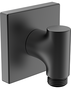 Hansa wall connection bend 290023-33 wall mounting, G 2000 /2, square, black matt