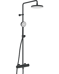 Hansa Hansamicra shower system 4435013033 thermostat, projection 445-470mm, matt black