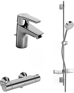 Hansa Hansapolo shower set thermostat 46530090 chrome