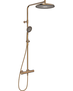 Système de douche Hansa AURELIA avec thermostat 4719910381, douche de pluie murale, 3 jets, rond, bronze brossé