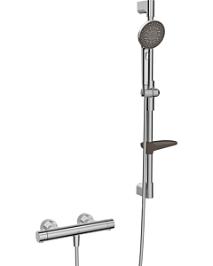 Hansa HANSAPRISMA shower system 48130421 with thermostat, wall mounting, 770mm, chrome