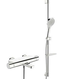 Hansa Hansaoptima shower system 48372331 with thermostat, wall mounting (2-hole), chrome