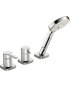 Hansa Hansadesigno Hansa Hansadesigno Single lever mixer for all 3-hole installation sets, rosette soft edge, chrome