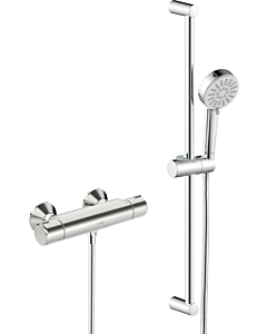 Hansa HANSABASIC shower thermostat 55150131 surface-mounted, with shower set, hand shower Ø 90mm, 3-jet, DN 15, chrome