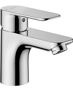Hansa HANSABASIC washbasin tap 55422203 without drain fitting, flexible pressure hoses, projection 101mm, chrome