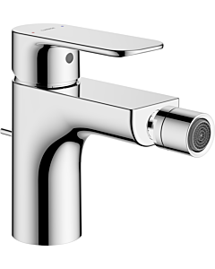 Robinet de bidet Hansa HANSABASIC 55433243, bonde métallique, saillie 129 mm, chromé