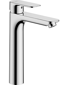 Hansa HANSABASIC washbasin tap 55472203 without drain fitting, flexible pressure hoses, projection 150mm, chrome