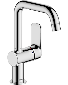 Mitigeur de lavabo Hansa HANSABASIC 55542203 sans bonde, pivotant à 120°, levier latéral, saillie de 150 mm, chromé