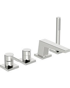 Hansa Hansaloft Fertigmontageset 57752483 Einhebelmischer für alle 4-Loch-Einbausets, Rosette eckig, chrom