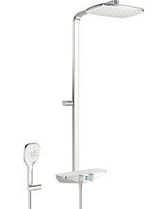 Hansa Hansaemotion Brause-Thermostat 5865017282 AP, Batteriebetrieb, 3-strahlig, Sicherheitsglas, chrom/weiss