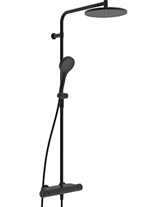 Hansa shower system Hansaviva 6515920133 rain shower, thermostat, wall-mounted, matte black