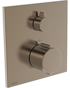 Thermostat Hansa HANSAEASYTHERM 8113, kit de montage 8113926281, partie visible pour une sortie, bronze carré