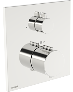 Hansa HANSAEASYTHERM 8113 Thermostat 81139262 Mounting kit, visible part for one outlet, square chrome