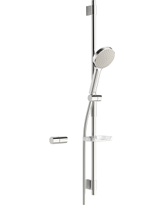 Hansa shower bar set 84370110 970 mm, hand shower Ø 120 mm, 2000 jet, light gray / chrome