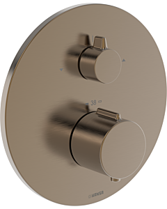 Hansa HANSAEASYTHERM 8862 Thermostat 8862924581 Fertigmontageset, Fertigset für zwei Abgänge, rund Bronze gebürstet