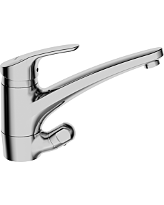 robinet de cuisine Hansa Hansamix 01152283 chromé , avec robinet d&#39;arrêt d&#39;appareil