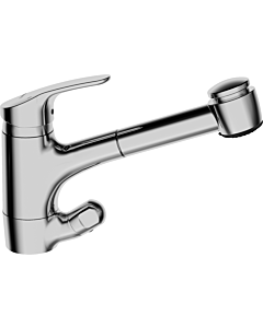 Hansa Spültischarmatur Hansamix 01392183 235 mm, ausziehbare Brause, mit Absperrventil