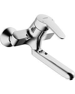 Hansa Waschtisch Wand Armatur Hansamix 01949283 chrom, Ausladung 246 mm, Auslaufentleerung