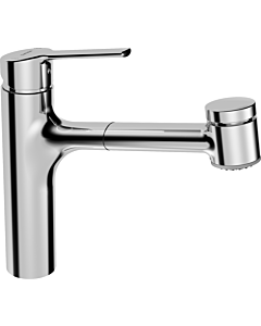 Hansa Spültischarmatur Hansronda 03382273  verchromt, Auslauf 200 mm, schwenkbar, ausziehbar