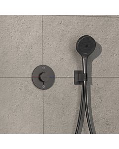hansgrohe ShowerSelect Comfort S Brausethermostat 15556340 brushed blacke chrome, Unterputz, für 2 Verbraucher, mit integrierter Sicherungskombination