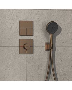 hansgrohe ShowerSelect Comfort E Thermostat 15575140 UP, für 1 Verbraucher und einen zusätzlichen Abgang, brushed bronze