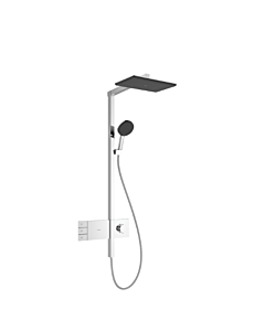 hansgrohe Raindance Alive Q Duschsystem 24591000  Aufputz, EcoSmart mit ShowerSelect Comfort, 7,6 l/min, Kopfbrause 210/340 2jet, Chrom