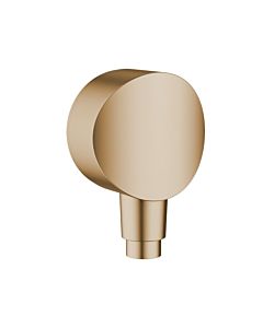 hansgrohe Fixfit S Schlauchanschluss 26453140 mit Rückflussverhinderer und Kunststoffanschlusswinkel, brushed bronze