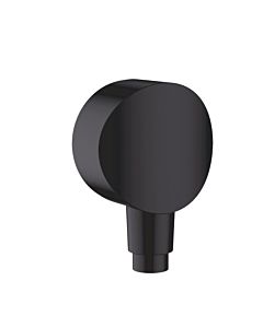 hansgrohe Fixfit S hose connection 26453670 with backflow preventer and plastic connection bracket, matt black