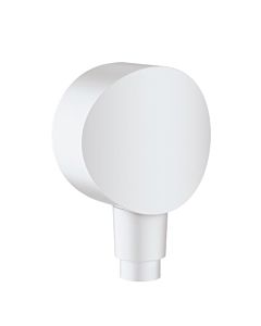 hansgrohe Fixfit S hose connection 26453700 with backflow preventer and plastic connection bracket, matt white