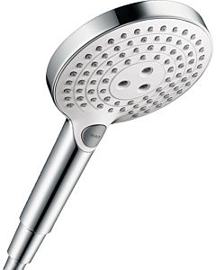hansgrohe Raindance Select Handbrause 26531400 S 120 3jet, weiß/chrom, DN 15, EcoSmart, Ø120mm