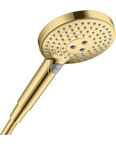 hansgrohe Raindance Select S Handbrause 26531990 9 l/min, DN 15, 3jet, Brausekopf Ø 125 mm, polished gold optic