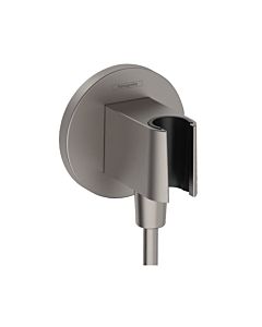 hansgrohe FixFit Porter S raccord de tuyau 26888340 pour douchette, chrome noir brossé