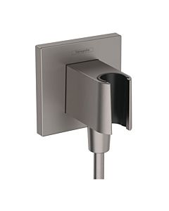 hansgrohe FixFit Porter E raccord de tuyau 26889340 pour douchette, chrome noir brossé